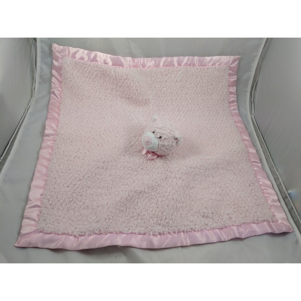 Blankets Beyond‎ Pink Bear Lovey Rattle Security Blanket Stuffed Animal toy